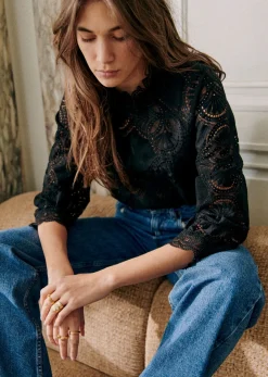 Sezane Blouse Bianca- Chemises & Blouses