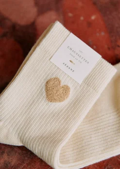 Sezane Chaussettes Coeur- Chaussettes