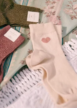 Sezane Chaussettes Coeur- Chaussettes