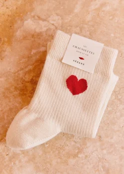Sezane Chaussettes Coeur- Chaussettes