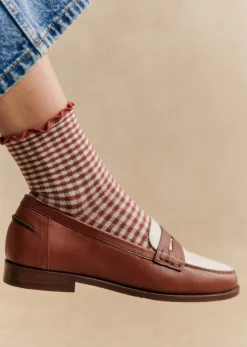 Sezane Chaussettes Vichy- Chaussettes