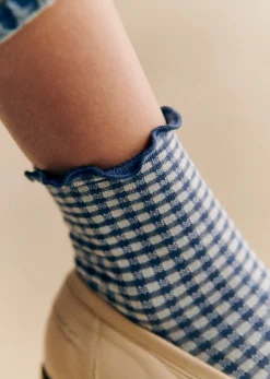 Sezane Chaussettes Vichy- Chaussettes