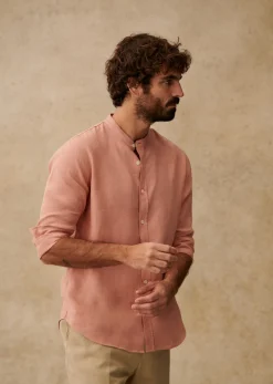 Sezane Chemise Benny Lin- Chemises col mao|Chemises lin