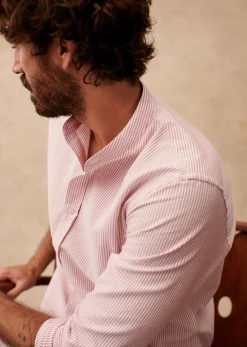 Sezane Chemise Benny Oxford- Chemises col mao|Chemises oxford