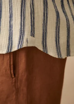 Sezane Chemise Charlie Coton Léger- Chemises rayures