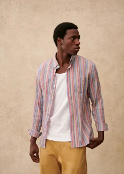 Sezane Chemise Charlie Coton Léger- Chemises rayures