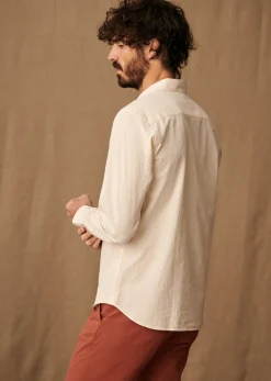 Sezane Chemise Charlie Coton Lin- Chemises rayures|Chemises coton lin