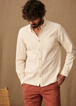 Sezane Chemise Charlie Coton Lin- Chemises rayures|Chemises coton lin
