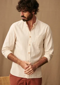 Sezane Chemise Charlie Coton Lin- Chemises rayures|Chemises coton lin
