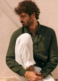 Sezane Chemise Charlie Lin- Chemises lin|Le Bain