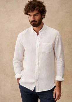 Sezane Chemise Charlie Lin- Chemises lin|Le Bain