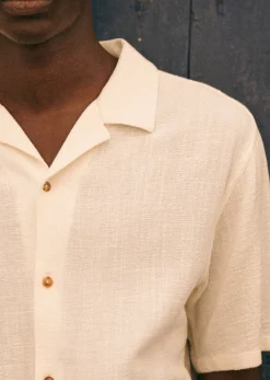 Sezane Chemise Holt Coton Lin- Chemises & Blouses|Chemises manches courtes