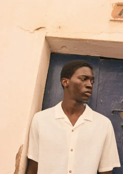 Sezane Chemise Holt Coton Lin- Chemises & Blouses|Chemises manches courtes