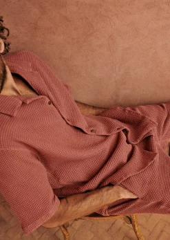 Sezane Chemise Holt Gaufrée- Chemises manches courtes