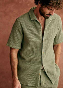 Sezane Chemise Holt Gaufrée- Chemises manches courtes