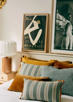 Sezane Coussin Rayures Amalfi -  Petit Modèle- Les Tissus