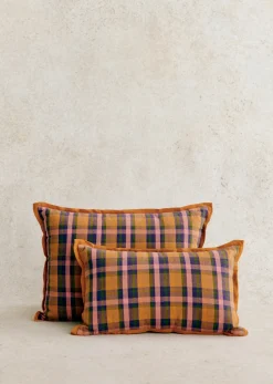 Sezane Coussin Tissé Madras -  Grand Modèle- Les Tissus