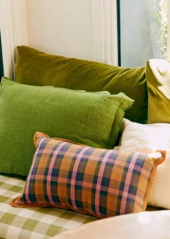 Sezane Coussin Tissé Madras -  Petit Modèle- Les Tissus
