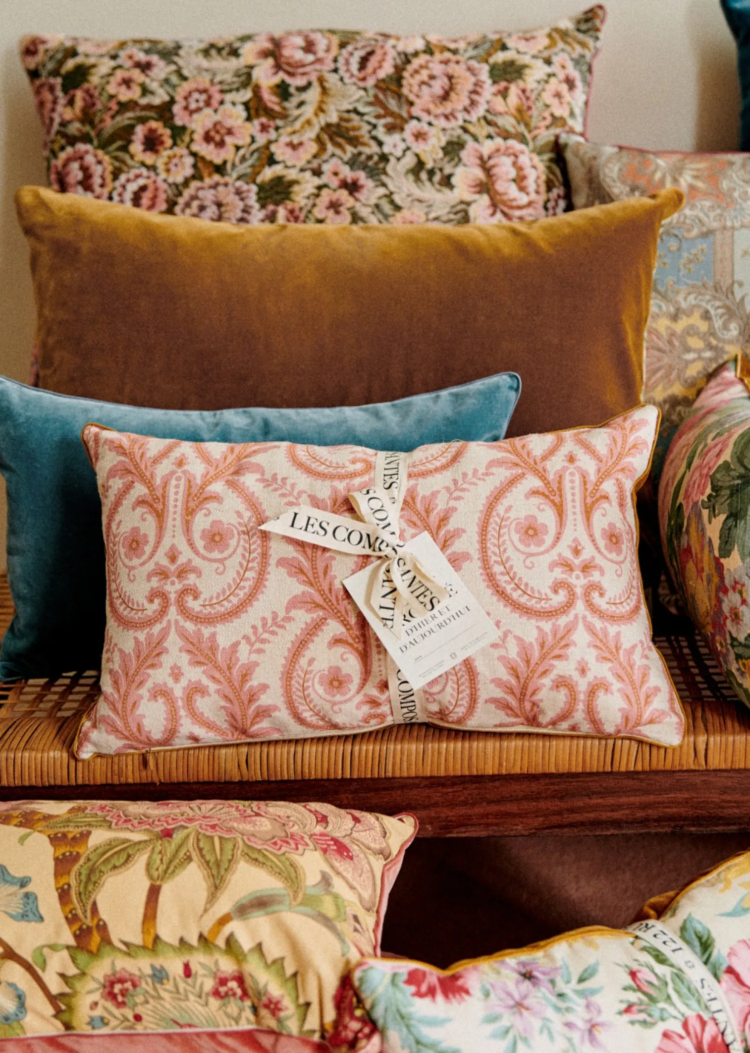 Sezane Coussin Vintage - Petit Modèle- Les Tissus