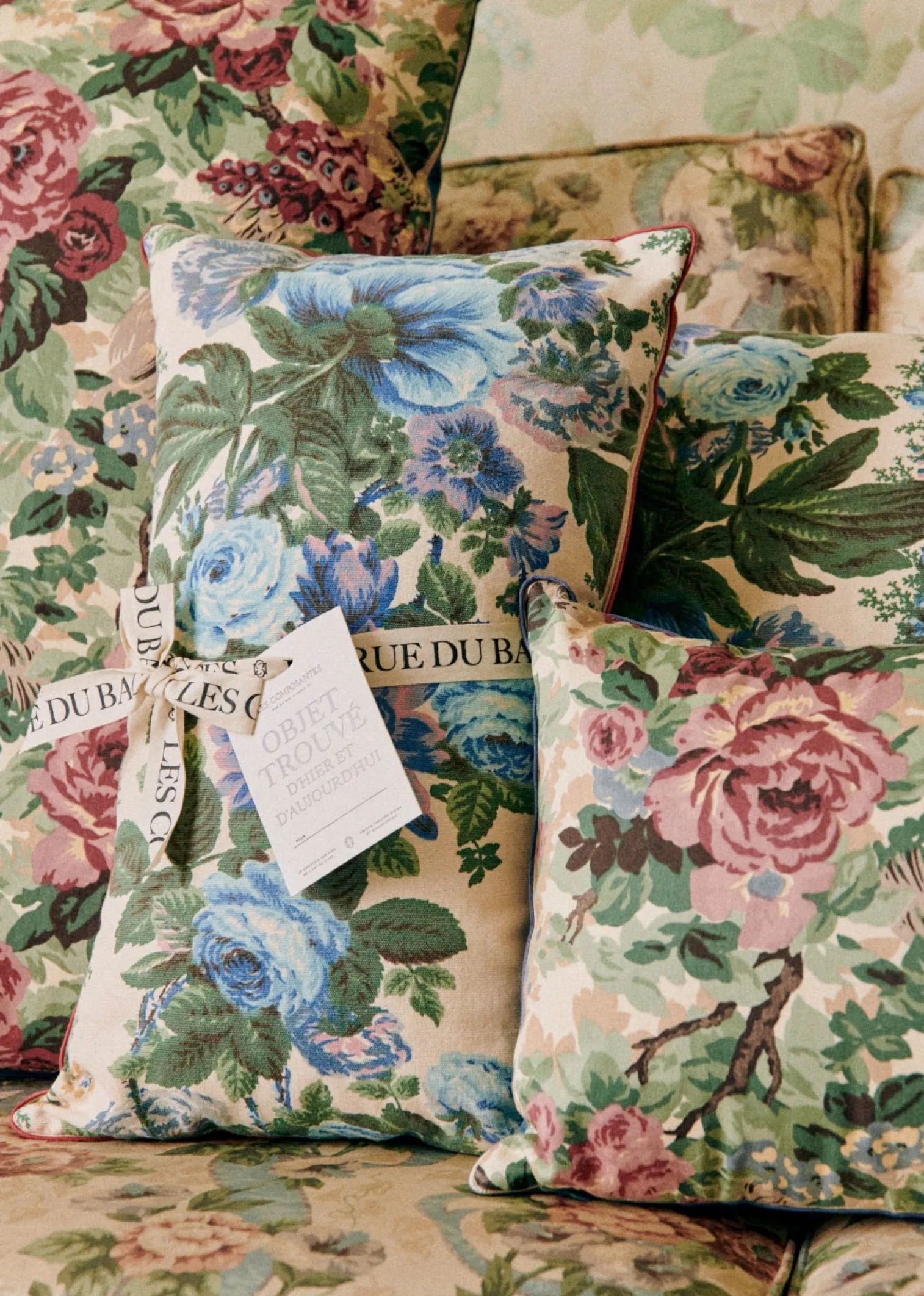 Sezane Coussin Vintage - Petit Modèle- Les Tissus