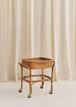 Sezane Desserte En Cannage à Roulettes Vintage- La Sélection Vintage