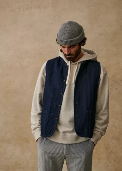 Sezane Gilet Ibrox- Denim|Jeans