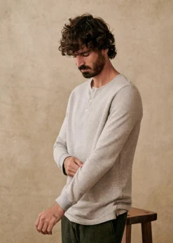 Sezane Henley Spike- Col tunisien|T-shirt manches longues