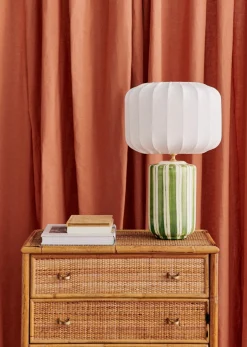 Sezane Lampe Mezzo - Rayé Vert- Les Lumières