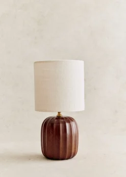 Sezane Lampe Traviata Petit Modèle - Acajou- Les Lumières