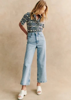 Sezane Le Crop- Denim|Denim