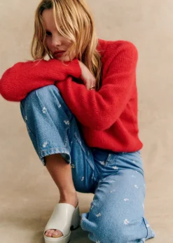 Sezane Le Crop- Denim|Denim
