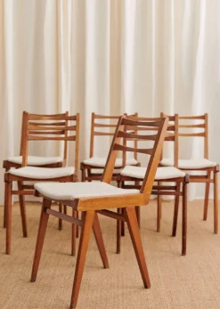 Sezane Lot De 6 Chaises Années 1960- La Sélection Vintage