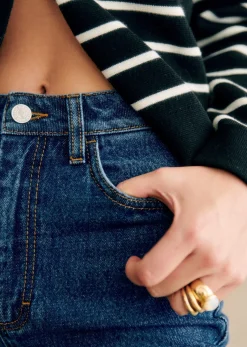 Sezane Pantalon Laurence- Denim|Denim