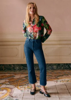 Sezane Pantalon Laurence- Denim|Denim
