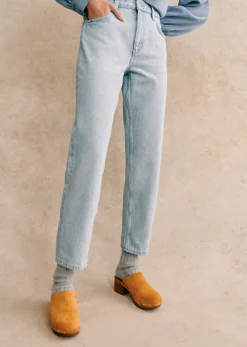 Sezane Pantalon Le Mum- Denim|Denim