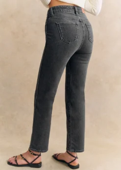 Sezane Pantalon L'iconique Droit- Denim|Denim