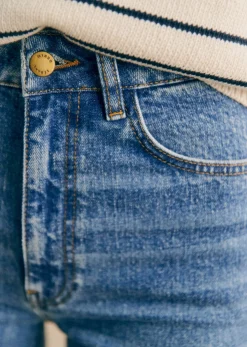 Sezane Pantalon L'iconique Droit- Denim|Denim