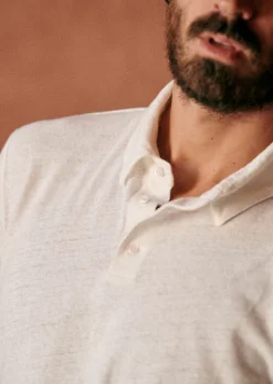 Sezane Polo Martin- Polos|T-Shirts coton lin