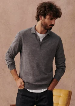 Sezane Pull Mike- Col polo|Pulls laine
