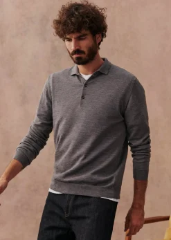 Sezane Pull Mike- Col polo|Pulls laine