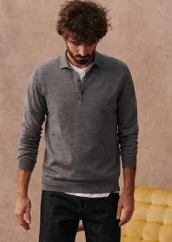 Sezane Pull Mike- Col polo|Pulls laine