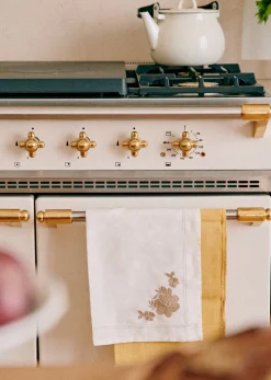 Sezane Set De 4 Serviettes - Fleurs Brodées- Les Tissus|La Vaisselle