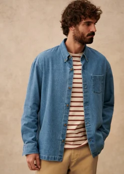 Sezane Surchemise Valerio- Denim|Vestes coton