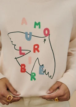 Sezane Sweat-Shirt Amour Libre Oiseau - Sézane X Pangea- Sweats