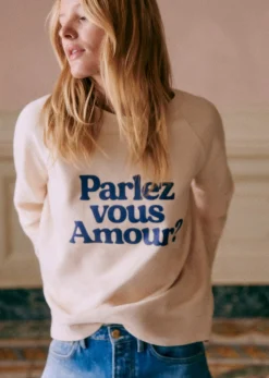 Sezane Sweat-Shirt Parlez Vous Amour - Création Solidaire- Sweats