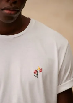 Sezane T-Shirt Fleur- T-shirts motif|T-shirts manches courtes