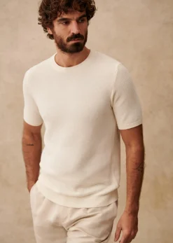 Sezane T-Shirt Maille Simeone- Maille|Pulls manches courtes