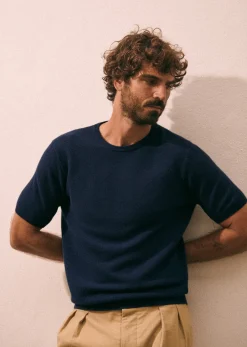 Sezane T-Shirt Maille Simeone- Maille|Pulls manches courtes