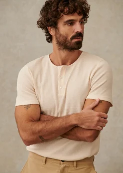 Sezane T-Shirt Toney- Col tunisien|T-shirts manches courtes