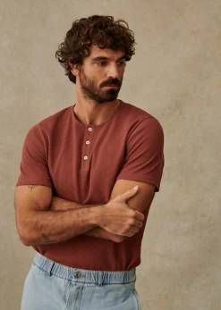 Sezane T-Shirt Toney- Col tunisien|T-shirts manches courtes